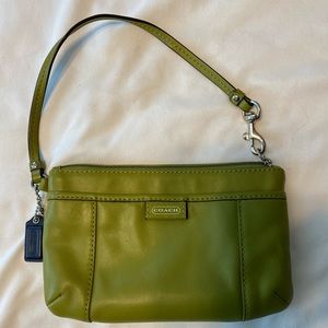 authentic green coach wristlet